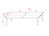 Bureau bench 4 personnes Elvira Wood 