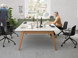 Bureau bench 4 personnes Elvira Wood 