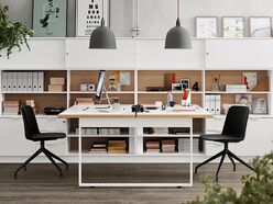 Bureau bench 2 personnes Magistra sur armoire
