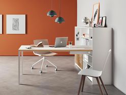 Bureau individuel Agile sur module de rangement