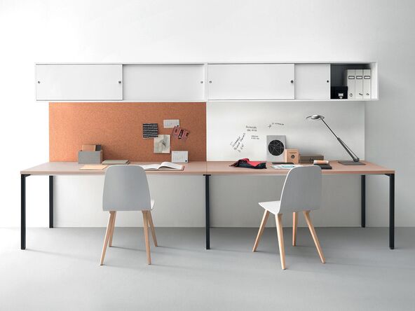 Bureau bench en ligne 2 personnes Agile