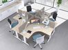 Bureau Call-center 4 personnes Prem's avec panneaux acoustiques
