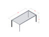 Bureau de direction en verre Prisma Plus