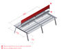 Bureau bench 4 personnes Air