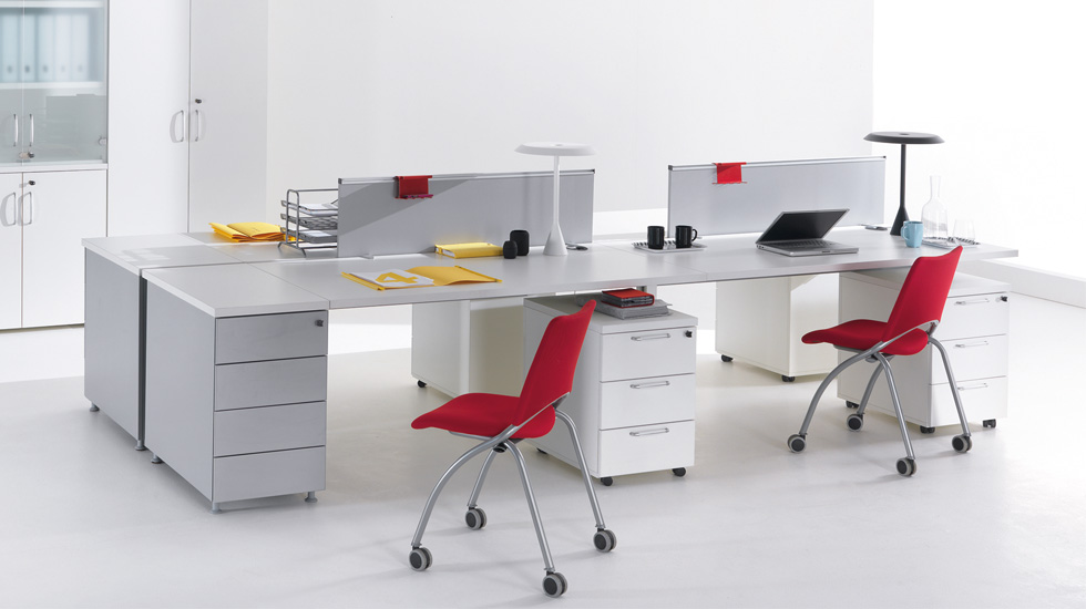 Bureau bench 4 personnes Tellex