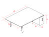 Bureau bench 2 personnes Fabrika sur caissons extractibles