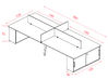 Bureau bench 4 personnes Gradia Plus sur armoires basses