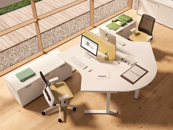 Bureau bench compact 2 personnes Winstor