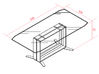 Bureau de direction en verre Harper