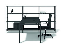 Bureau individuel Prepsto avec 12 étagères 