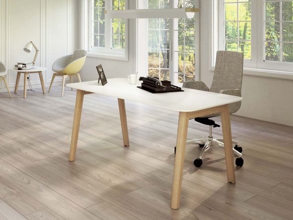 Bureau individuel Carbone Wood en HPL