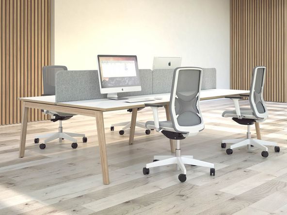 Bureau bench 4 personnes Carbone Wood