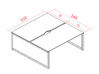 Bureau bench 2 personnes Carbone O