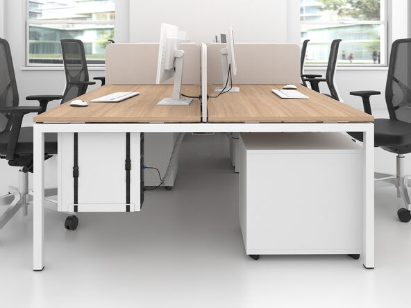 Bureau bench 2 personnes Carbone U