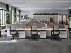 Bureau bench 6 personnes Carbone U