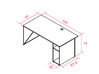 Bureau individuel Monroe avec rangement