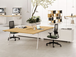 Bureau bench 3 personnes Knot sur crédence