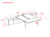 Bureau bench 3 personnes Knot sur crédence