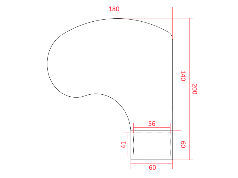 Bureau ergonomique avec caisson de rangement Tono – Mobel Linea Bur