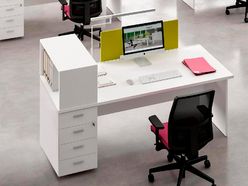 Bureau individuel Solano sur caisson