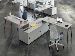 Bureau bench 2 personnes Challenger sur crédence