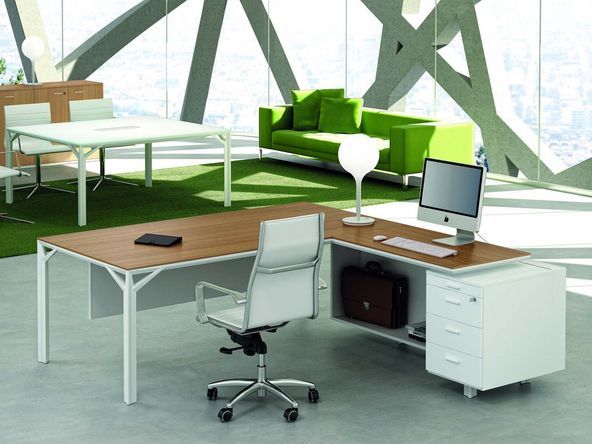 Bureau de direction Hologram avec retour et caisson 3 tiroirs