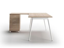 Bureau individuel Challenger avec retour et caisson