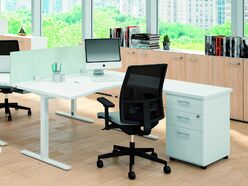 Bureau compact Alérion avec caisson porteur