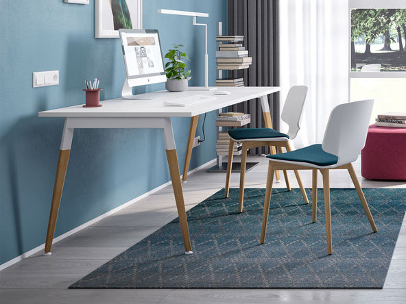 Bureau individuel Challenger pied bois