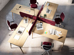 Bureau individuel Challenger pied bois