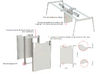 Bureau bench 4 personnes Challenger pied bois