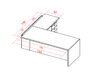Bureau de direction Kellington avec conteneur et caisson