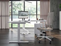 Bureau individuel Apollo avec retour et réglage en hauteur électrique