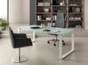 Bureau de direction en verre Corpus Silver