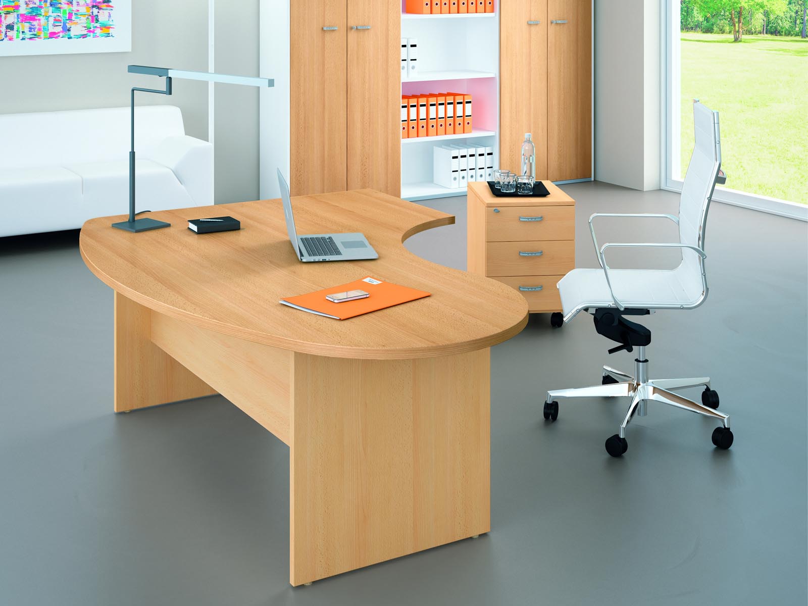 Bureau compact ergonomique Solano pas cher - Burolia