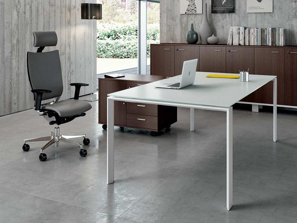 Bureau de direction en verre Turing Nuca