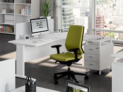 Bureau compact Okly Osu avec caisson