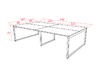 Bureau bench 4 personnes Okly Lek