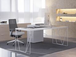 Bureau individuel Let's Work avec retour et caisson