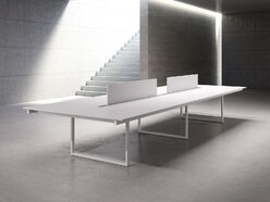 Bureau bench 4 personnes Be.1 avec extensions et écrans