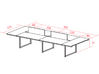 Bureau bench 4 personnes Be.1 avec extensions et écrans
