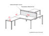 Bureau bench 2 personnes Link avec retour secrétaire