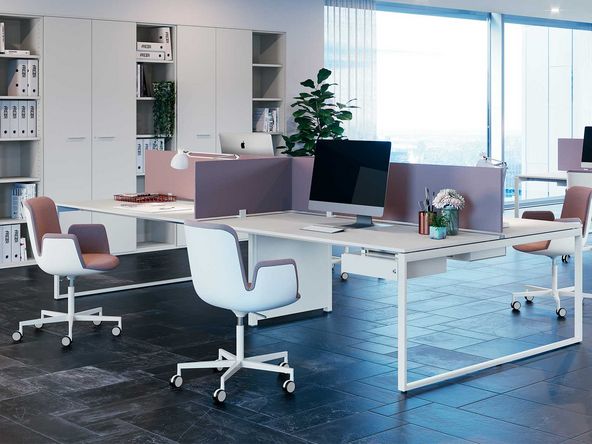 Bureau bench 4 personnes Pop Square