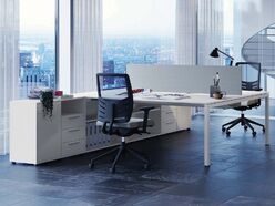 Bureau bench 2 personnes Pop Easy sur armoire H74