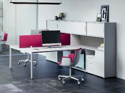 Bureau bench 2 personnes Pop Easy sur armoire H154