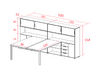 Bureau bench 2 personnes Pop Easy sur armoire H154