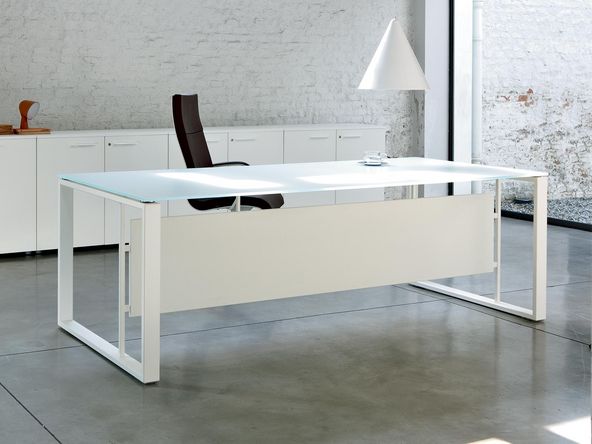Bureau de direction Velvet plateau verre