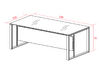 Bureau de direction Velvet plateau verre