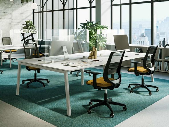 Bureau bench 4 personnes Pop Ace