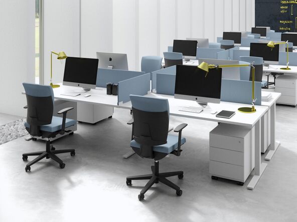 Bureau bench 4 personnes Pop Tee